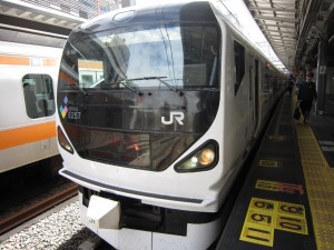 JR東日本 E257系 特急あずさ 特急かいじ 新宿駅にて
