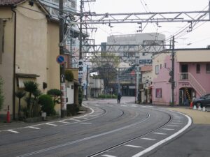 京阪電気鉄道 石山坂本線 路面区間 浜大津駅付近